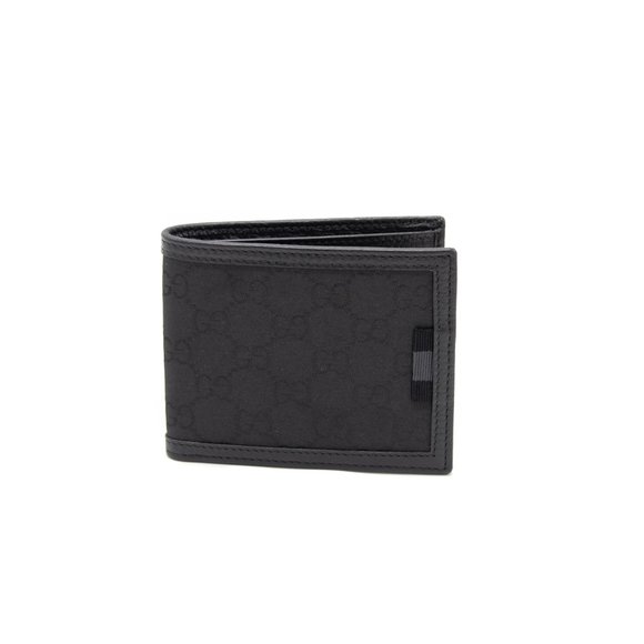 Gucci 9948-Monogram Bi-Fold Black Wallet 260987